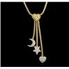 Image 1 : 14KT Yellow Gold 0.25ctw Diamond Necklace
