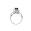 Image 3 : 14KT White Gold GIA Certified 3.06ct Sapphire and Diamond Ring
