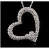 Image 1 : 14KT White Gold 1.35ctw Diamond Pendant With Chain