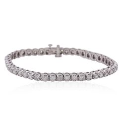 14KT White Gold 3.24ctw Diamond Tennis Bracelet