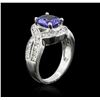 Image 3 : 14KT White Gold 2.13ct Tanzanite and Diamond Ring