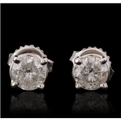 14KT White Gold 1.31ctw Diamond Stud Earrings