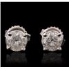 Image 1 : 14KT White Gold 1.31ctw Diamond Stud Earrings