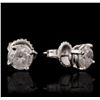 Image 2 : 14KT White Gold 1.31ctw Diamond Stud Earrings