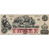 Image 1 : 1888 $3 The West Riber Bank Vermont Obsolete Currency Note