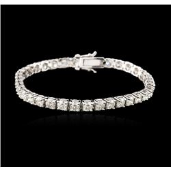 14KT White Gold 7.60ctw Diamond Tennis Bracelet