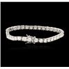 Image 2 : 14KT White Gold 7.60ctw Diamond Tennis Bracelet