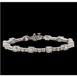 14KT White Gold 9.93ctw Diamond Tennis Bracelet