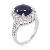 Image 3 : 18KT White Gold 3.84ct Sapphire and Diamond Ring