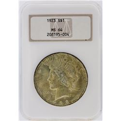 1923 NGC MS64 Peace Silver Dollar