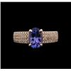 Image 1 : 2.13ct Tanzanite and Diamond Ring - 14KT Rose Gold