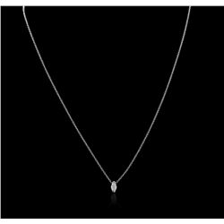 14KT White Gold 0.29ct Diamond Solitaire Necklace