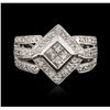 Image 1 : 18KT White Gold 1.00ctw Diamond Ring