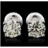 Image 1 : 14KT White Gold 0.98ctw Diamond Solitaire Earrings