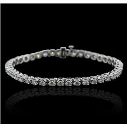 14KT White Gold 4.40ctw Diamond Tennis Bracelet