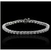 Image 1 : 14KT White Gold 4.40ctw Diamond Tennis Bracelet