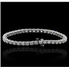 Image 2 : 14KT White Gold 4.40ctw Diamond Tennis Bracelet