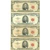 Image 1 : 1963 $5 Red Seal Bill Lot of 4