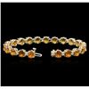 Image 3 : 14KT Yellow Gold 21.40ctw Yellow Sapphire and Diamond Bracelet