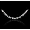 Image 1 : 10KT White Gold EGL USA Certified 20.85ctw Diamond Necklace