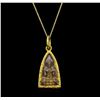 Image 2 : 22KT Yellow Gold Religious Pendant With Chain