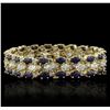 Image 2 : 14KT Yellow Gold 22.40ctw Sapphire and Diamond Bracelet