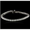 Image 1 : 14KT White Gold 4.96ctw Diamond Tennis Bracelet