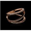 Image 2 : 14KT Rose Gold 0.45ctw Diamond Ring