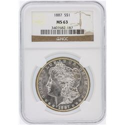 1887 NGC MS63 Morgan Silver Dollar