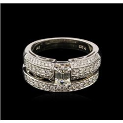 1.58ctw Diamond Wedding Ring Set - 14KT White Gold