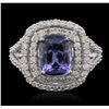 14KT White Gold 2.30ct Tanzanite and Diamond Ring