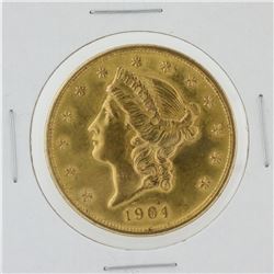 1904 $20 Liberty Head Double Eagle Gold Coin