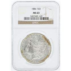 1886 NGC MS63 Morgan Silver Dollar