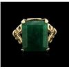 Image 1 : 16.36ct Emerald Ring - 14KT Yellow Gold
