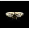 Image 1 : 14KT Yellow Gold 0.98ctw Brown Diamond Ring