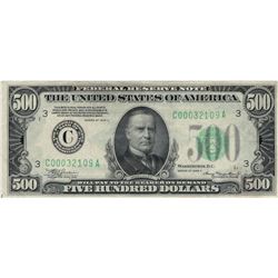 1934-A $500 Philadelphia FRN MULE, Five Hundred Dollar Bill