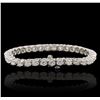 Image 2 : 14KT White Gold 6.98ctw Diamond Tennis Bracelet