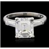 Image 1 : Platinum GIA Certified 3.35ctw Diamond Ring