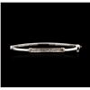 Image 1 : 14KT White Gold 0.68ctw Diamond Bangle Bracelet