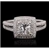 Image 1 : 18KT White Gold 1.99ctw Diamond Ring