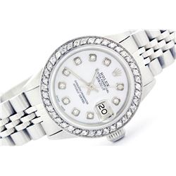 Rolex Stainless Steel 1.00ctw Diamond DateJust Ladies Watch