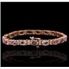 Image 2 : 14KT Rose Gold 17.25ctw Pink Sapphire and Diamond Bracelet