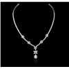 Image 1 : 14KT White Gold 2.68ctw Diamond Necklace