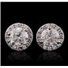 Image 1 : 18KT White Gold 1.53ctw Diamond Earrings