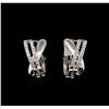 Image 1 : 0.70ctw Diamond Earrings - 18KT White Gold