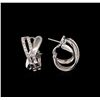 Image 2 : 0.70ctw Diamond Earrings - 18KT White Gold