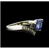 Image 3 : 18KT White Gold 1.34ct Tanzanite and Diamond Ring