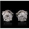 Image 1 : 14KT White Gold 1.50ctw Diamond Stud Earrings