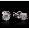Image 2 : 14KT White Gold 1.50ctw Diamond Stud Earrings