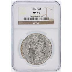 1887 NGC MS63 Morgan Silver Dollar